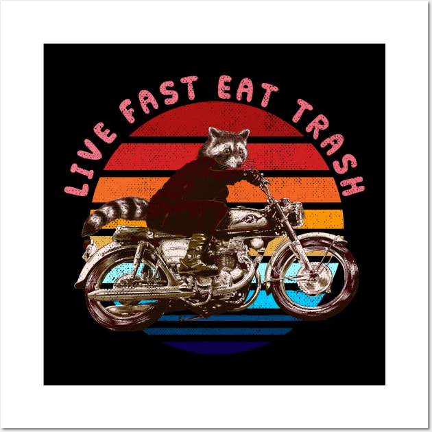 Live Fast Eat Trash Wall Art by kookylove